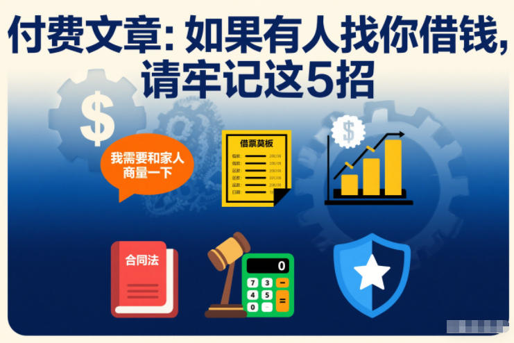 付费文章：如果有人找你借钱，请牢记这5招-网创之家