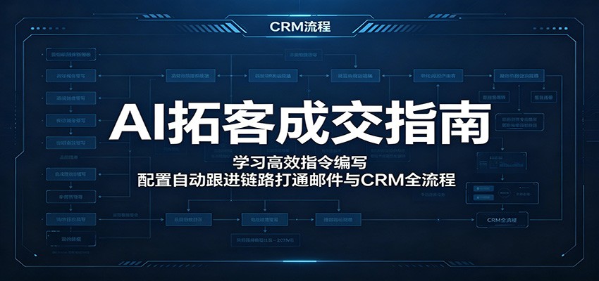 AI拓客成交指南：学习高效指令编写，配置自动跟进链路打通邮件与CRM全流程-网创之家