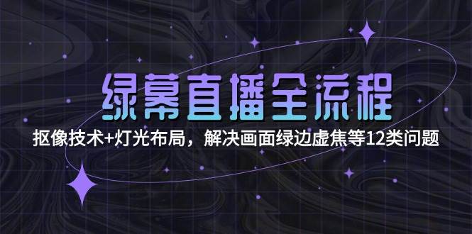 绿幕直播全流程:抠像技术+灯光布局,解决画面绿边虚焦等12类问题-网创之家
