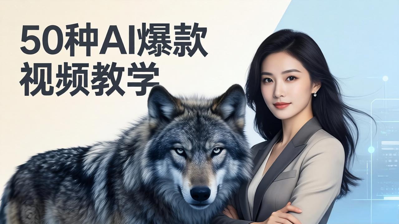 50种AI爆款视频教学：影视级古诗词+治愈萌宠+山海经蛟龙，高阶宝典商业落地-网创之家