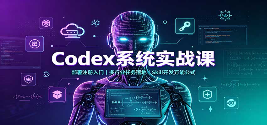 Codex系统实战课：部署注册入门，多行业任务落地，Skill开发万能公式-网创之家
