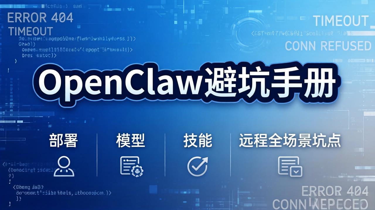 OpenClaw避坑手册：部署+模型+技能+远程全场景坑点，一次性给你说全，少走弯路-网创之家