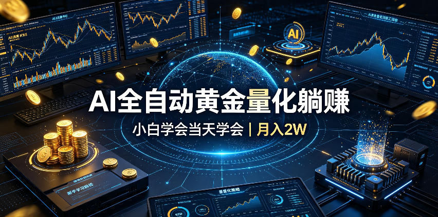 AI全自动黄金量化躺賺：小白学会当天学会，月入2W！【揭秘】-网创之家