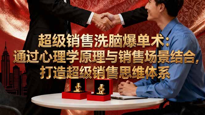 超级销售洗脑爆单术:通过心理学原理与销售场景结合,打造超级销售思维体系-网创之家