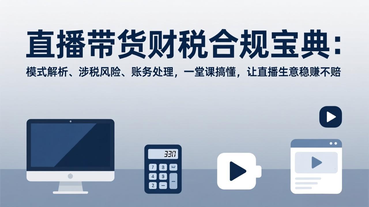 直播带货财税合规宝典：模式解析、涉税风险、账务处理，一堂课搞懂，让直播生意稳赚不赔-网创之家