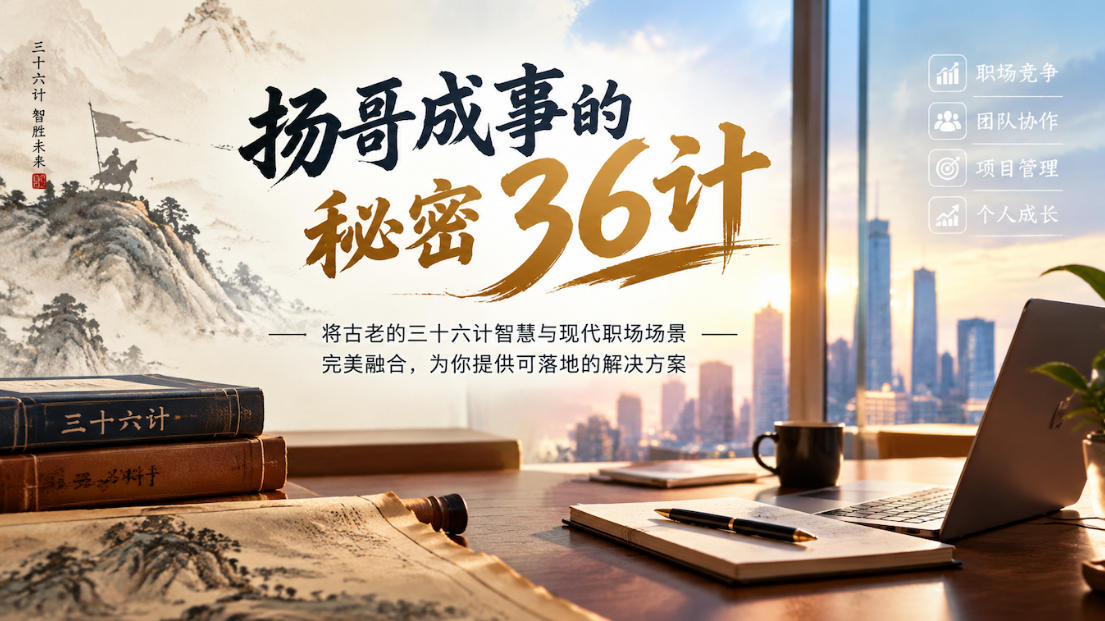 扬哥成事的秘密36计，将古老的三十六计智慧与现代职场场景完美融合，为你提供可落地的解决方案-网创之家