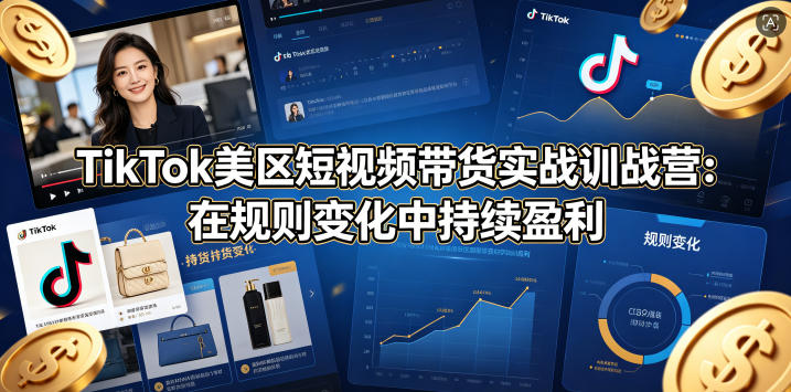 TikTok美区短视频带货实战训战营：在规则变化中持续盈利-网创之家