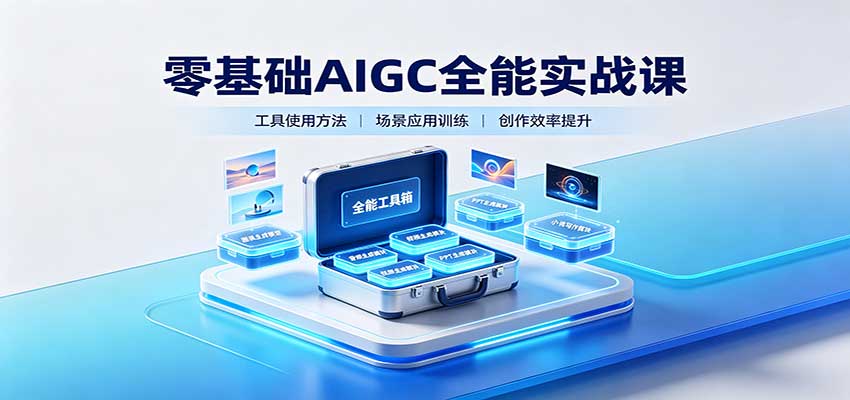 零基础AIGC全能实战课：覆盖绘画、影音、PPT、小说多场景AI创作-网创之家