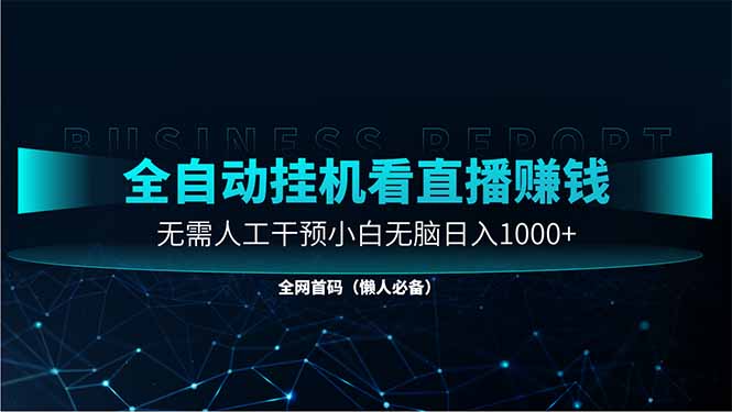 直播助手全自动看大平台直播赚钱，全自动无需人工干预，小白无脑日入1000-网创之家