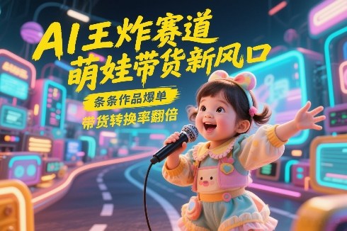 AI王炸赛道，萌娃带货新风口，条条作品爆单，带货转换率翻倍，核心逻辑拆解-网创之家