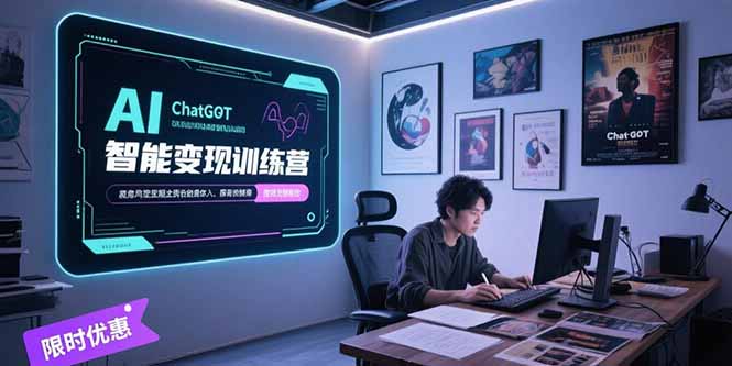 AI智能变现训练营，ChatGPT写作变现，电影解说制作，图文带货方法论-网创之家
