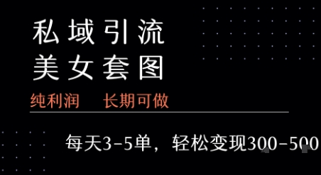 私域卖套图每天3-5单 每单利润99-2张+-网创之家