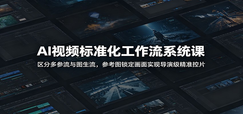 AI视频标准化工作流系统课：区分多参流与图生流，参考图锁定画面实现导演级精准控片-网创之家