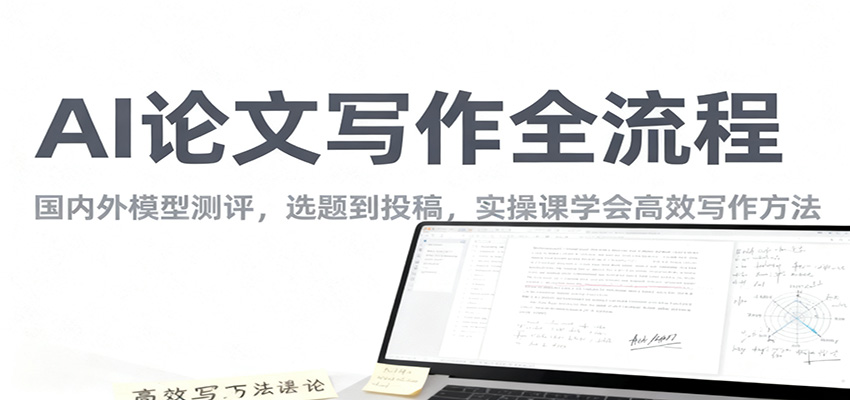 AI论文写作全流程，国内外模型测评，选题到投稿，实操课学高效写作方法-网创之家