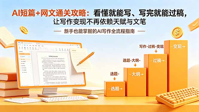 AI短篇+网文通关攻略-更新：看懂就能写、写完就能过稿，让写作变现不再依赖天赋与文笔-网创之家