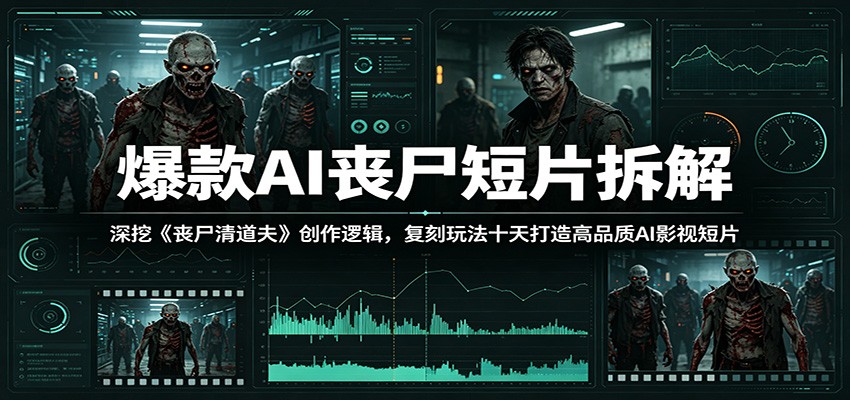 爆款AI丧尸短片拆解：深挖《丧尸清道夫》创作逻辑，复刻玩法快速打造高品质AI影视短片-网创之家