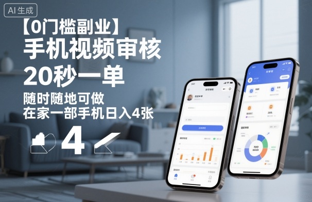【0门槛副业】手机视频审核,20秒一单,随时随地可做,在家一部手机日入4张【揭秘】-网创之家