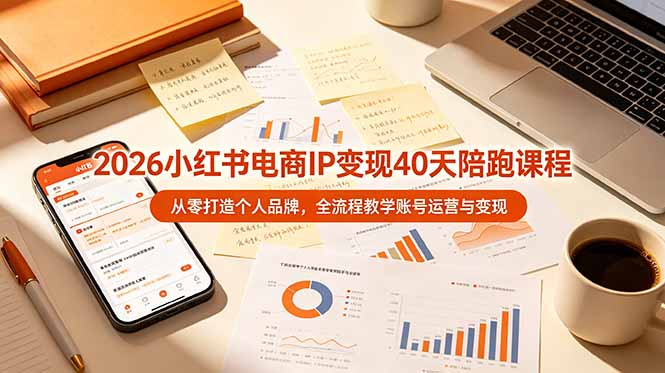 2026小红书电商IP变现40天陪跑课程-11期，从零打造个人品牌，全流程教学账号运营与变现-网创之家