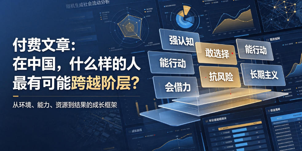 付费文章:在中国,什么样的人最有可能跨越阶层?-网创之家