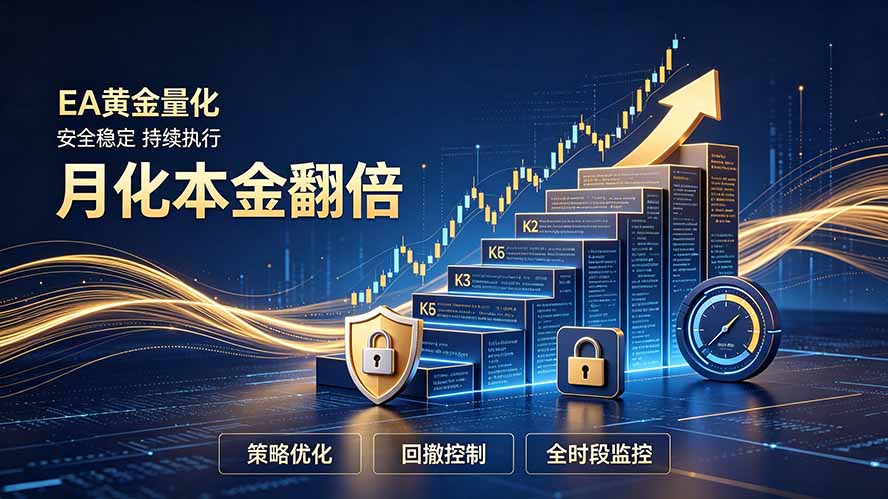 全新EA量化打法，月化本金翻倍的全新策略，安全稳定持续输出-网创之家