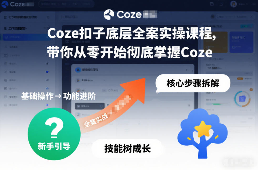 Coze扣子底层全案实操课程,带你从零开始彻底掌握Coze-网创之家