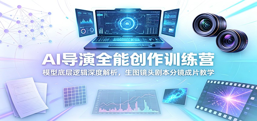 AI导演全能创作训练营：模型底层逻辑深度解析，生图镜头剧本分镜成片教学-网创之家