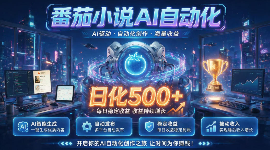 小白可做番茄AI，居家轻创业，每日稳赚500➕，普通人低门槛轻松线上增收【揭秘】-网创之家