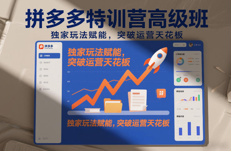 拼多多特训营高阶班，独家玩法赋能，突破运营天花板(更新26年3月27日)-网创之家
