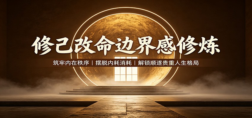 修己改命边界感修炼：筑牢内在秩序，摆脱内耗消耗，解锁顺遂贵重人生格局-网创之家