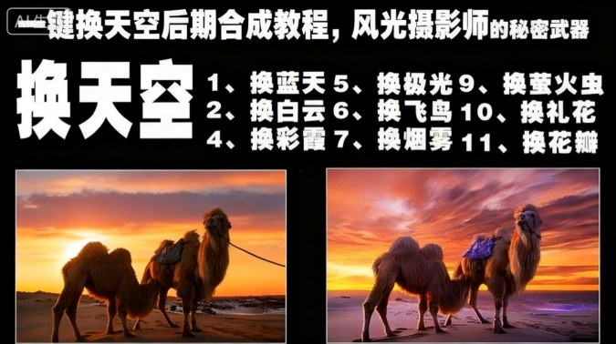 一键换天空后期合成教程,风光摄影师的秘密武器-网创之家