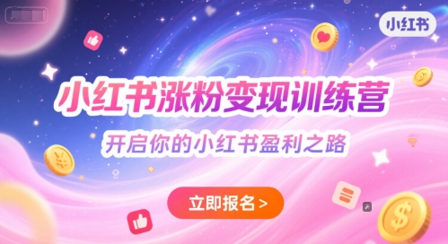 小红书涨粉变现训练营，开启你的小红书盈利之路-网创之家