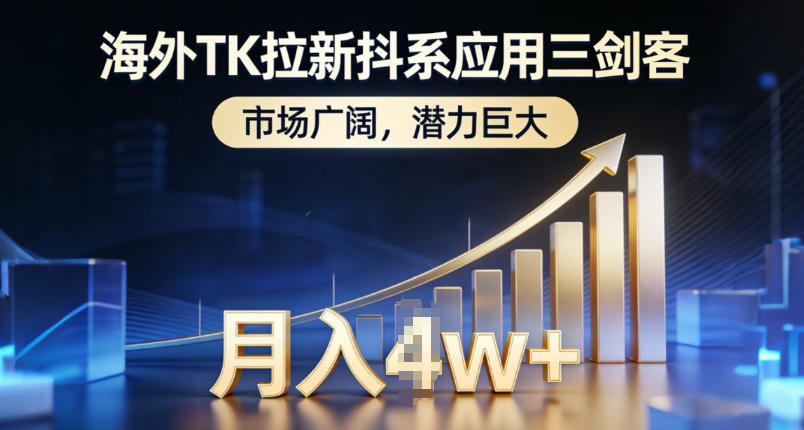 海外TK拉新抖系应用三剑客，市场广阔，潜力巨大，月入1w+-网创之家