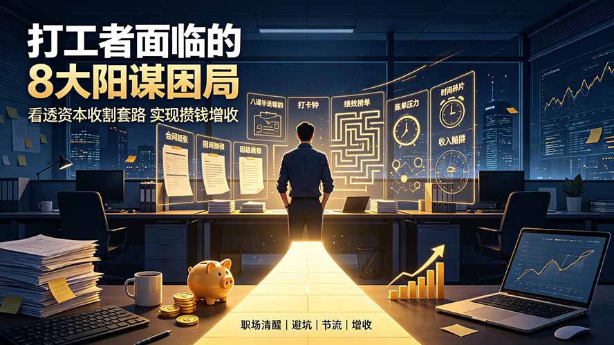 付费文章：打工者面临的8大阳谋困局，看透资本收割套路实现攒钱增收-网创之家