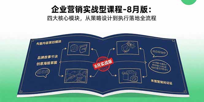企业营销实战型课程-8月版:四大核心模块,从策略设计到执行落地全流程-网创之家