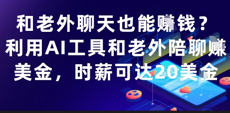 和老外聊天也能挣钱?利用AI工具和老外陪聊挣美金,时薪可达20刀-网创之家