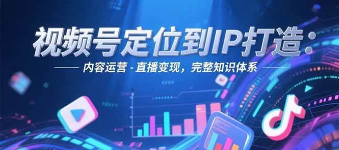 视频号定位到IP打造:账号搭建-内容运营-直播变现,完整知识体系-网创之家