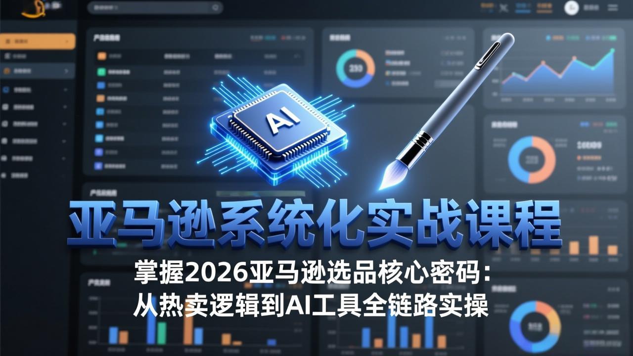 亚马逊系统化实战课-更新3月：2026最新选品方法论，从热卖原因分析到AI作图，提升选品成功率-网创之家