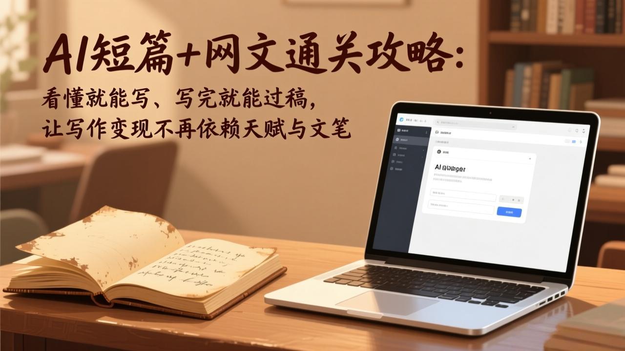 AI短篇+网文通关攻略：看懂就能写、写完就能过稿，让写作变现不再依赖天赋与文笔-网创之家