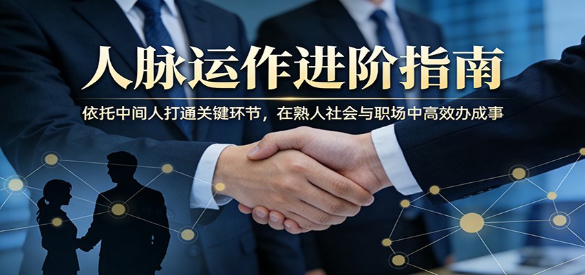 付费文章：人脉运作进阶指南，依托中间人打通关键环节，在熟人社会与职场中高效办成事-网创之家