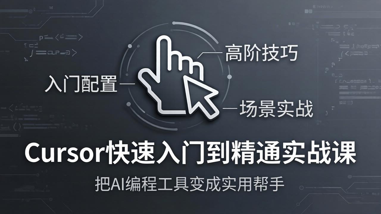 Cursor快速入门到精通实战课：入门配置+高阶技巧+场景实战，把AI编程工具变成实用帮手-网创之家