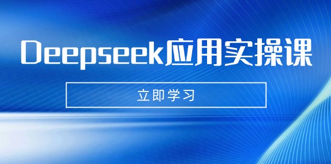 Deepseek应用实操课：AI制作数字妈妈、写真、短视频，辅导作业，PPT制作等-网创之家