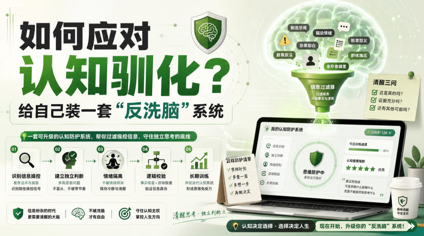 付费文章：如何应对认知驯化？给自己装一套“反洗脑”系统-网创之家