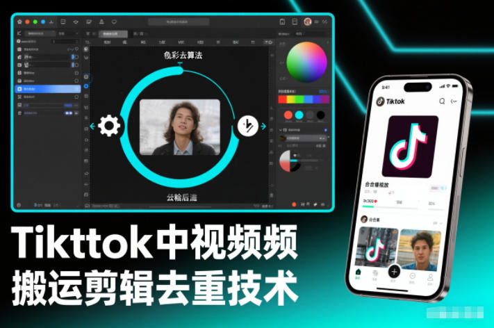 Tiktok中视频纯搬运剪辑去重技术，外来技术，自行测试-网创之家
