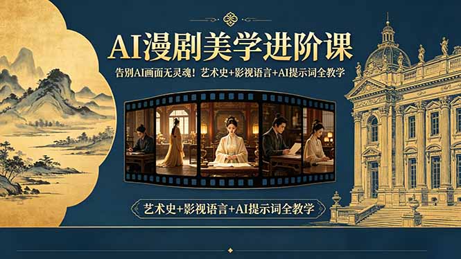 告别AI画面无灵魂！AI漫剧美学进阶课-更新，艺术史+影视语言+AI提示词全教学-网创之家