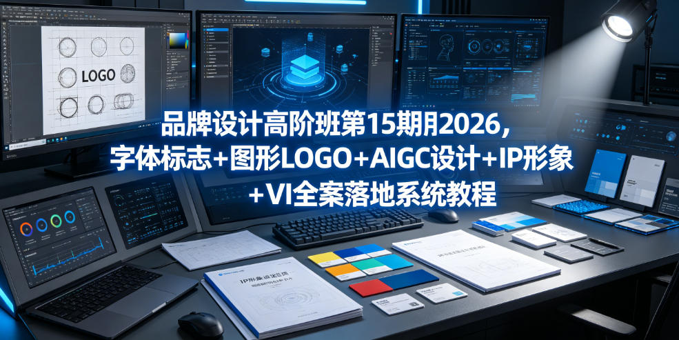 品牌设计高阶班第15期2026，字体标志＋图形LOGO＋AIGC设计＋IP形象＋VI全案落地系统教程-网创之家