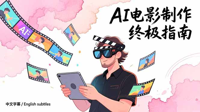 AI电影制作终极指南：从创意到成片，系统掌握智能影视全流程实战课(中英字幕-网创之家