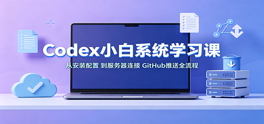 Codex小白系统学习课：小从安装配置，到服务器连接、GitHub推送全流程-网创之家