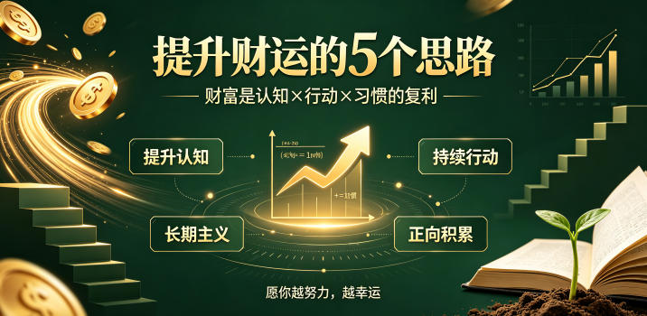 付费文章：提升财运的5个思路——财富是认知x行动x习惯的复利，愿你越努力，越幸运-网创之家