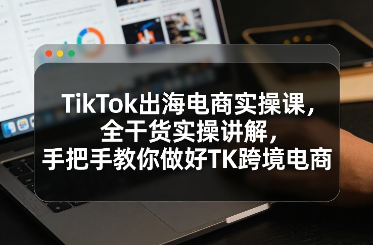 TikTok出海电商实操课，全干货实操讲解，手把手教你做好TK跨境电商-网创之家