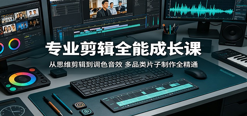 专业剪辑全能成长课：从思维剪辑到调色音效，多品类片子制作全精通-网创之家